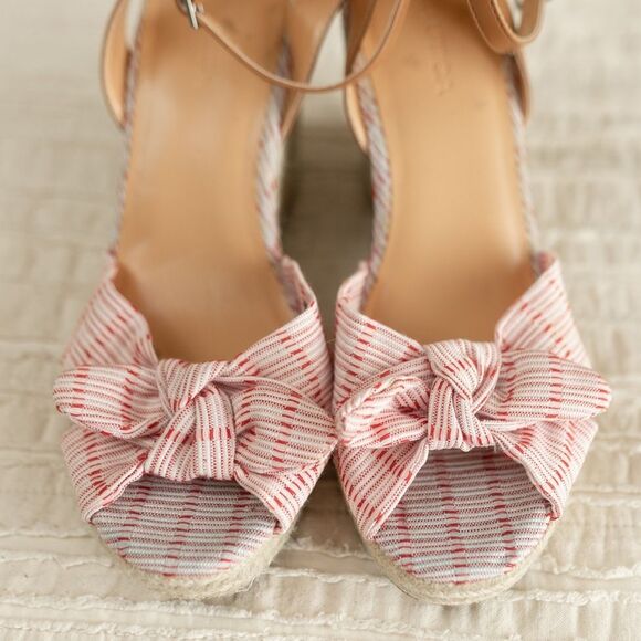 Women's Nautica Curia Red and White Espadrilles with Bow Detail‎ size 9.5 - Picture 4 of 14